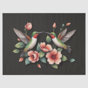 De Seda Papel Floral Colibrí 