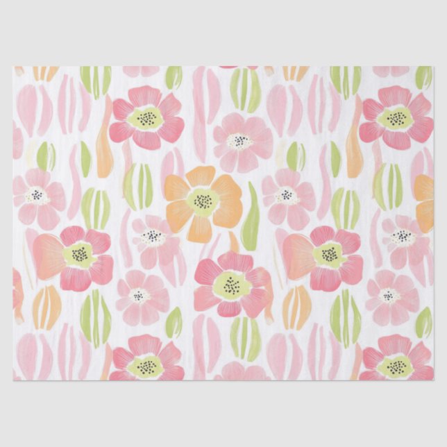 De Seda Papel Floral Retro Pastel (1) (Anverso)