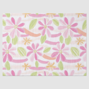De Seda Papel Floral Retro Pastel (2)