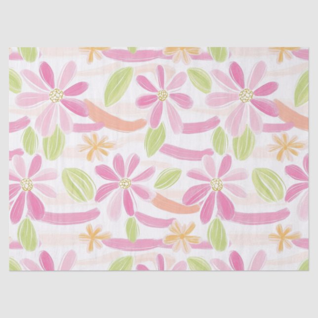 De Seda Papel Floral Retro Pastel (2) (Anverso)