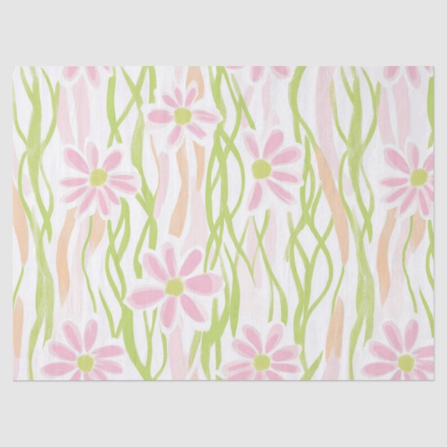 De Seda Papel Floral Retro Pastel (8) (Anverso)