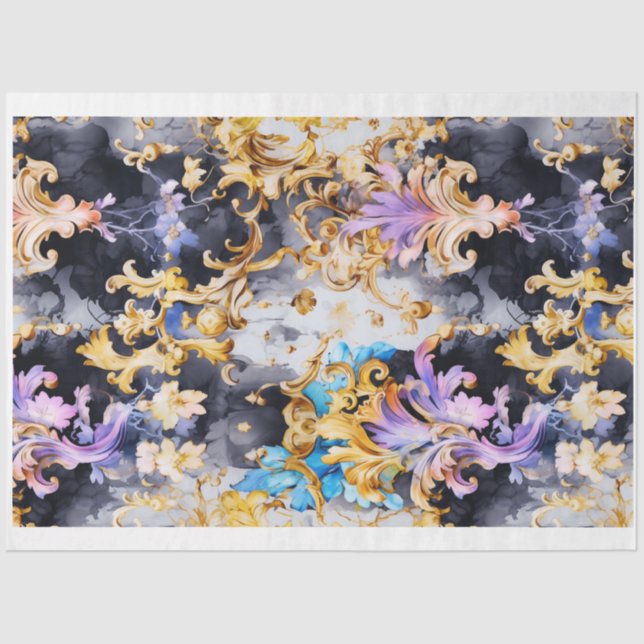 De Seda Papel gótico Shabby Glam G Decoupage (Anverso)