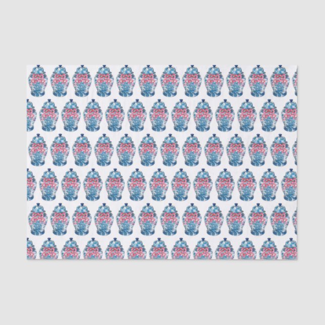 De Seda Papel higiénico Chinoiserie Ginger Jar Jar Jars (Anverso)