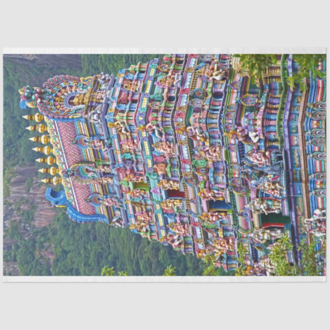 De Seda papel higiénico del templo hindú (Anverso)