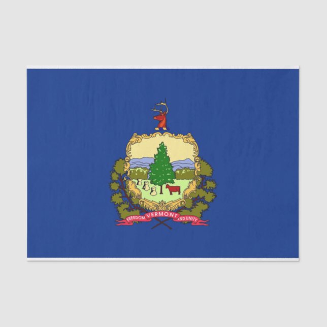 De Seda Papel higiénico patriótico con bandera Vermont, EE (Anverso)