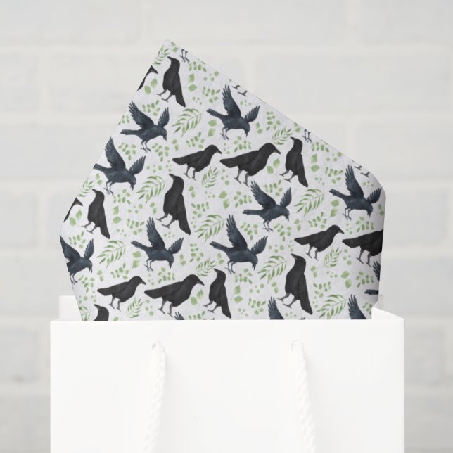 De Seda Papel Higiénico Raven Blanco (Bolsa de regalo)