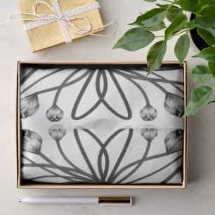 De Seda Papel Higiénico Tulipán Blanco y Negro Owlsprey H&