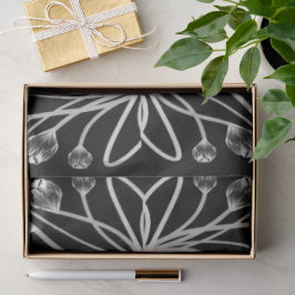 De Seda Papel Higiénico Tulipán Negro y Blanco Owlsprey H&