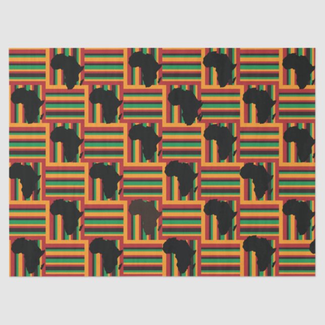 De Seda Papel Kente Tissue, papel Kente Wraping (Anverso)