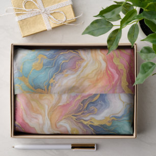 De Seda Papel mármol turquesa azul rosa dorado púrpura