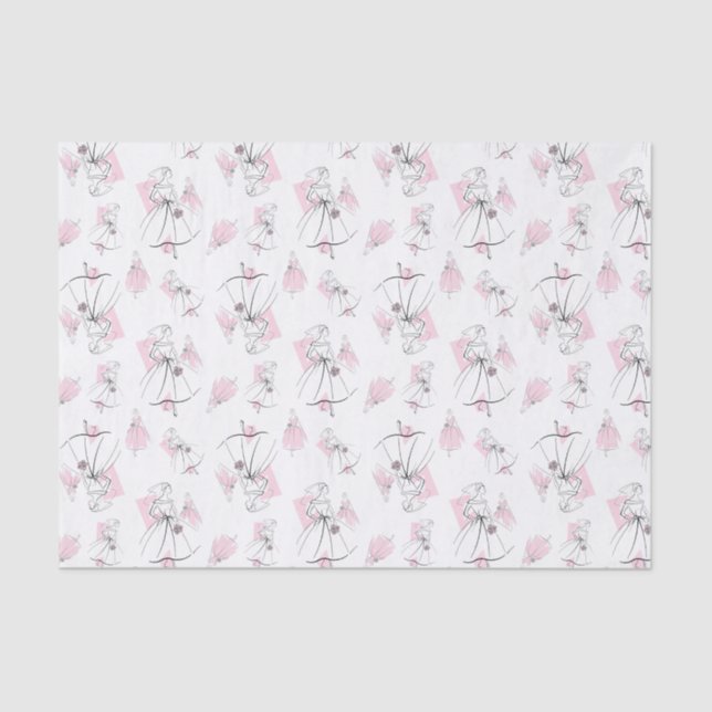 De Seda Papel multitisular del grupo Fashion Bride Pink (Anverso)