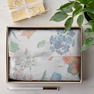 De Seda Papel pintado antiguo floral Francia 1830