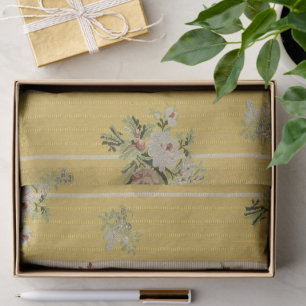 De Seda Papel pintado antiguo vintage decoupage amarillo