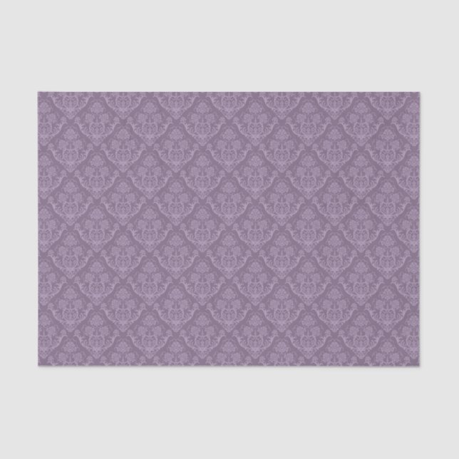 De Seda Papel pintado floral púrpura (Anverso)