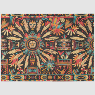De Seda Papel radiante Verde azulado "Aztec Dream" Luxe Ti