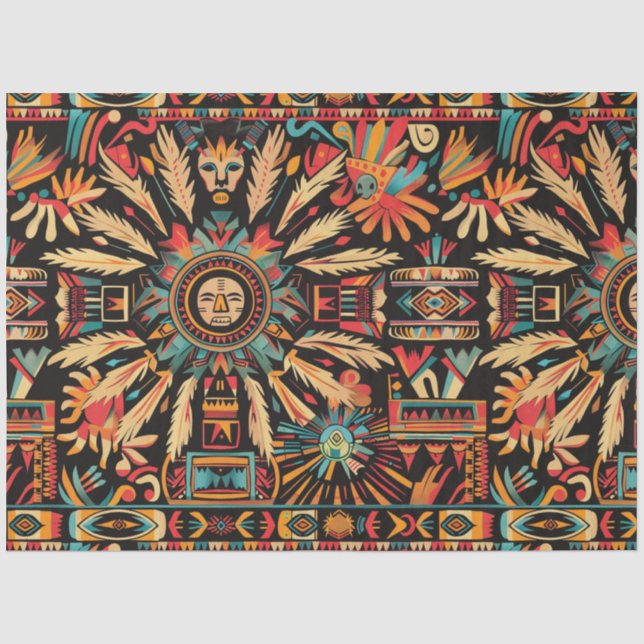 De Seda Papel radiante Verde azulado "Aztec Dream" Luxe Ti (Anverso)