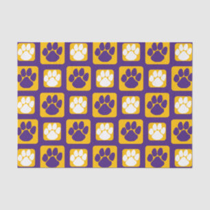 De Seda Papel repetidor morado, blanco y dorado