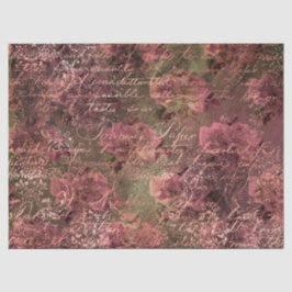 De Seda Papel Serie Ephemera Rosa Dorado Diseño 3