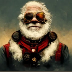 De Seda Papel Steampunk Santa Tissue
