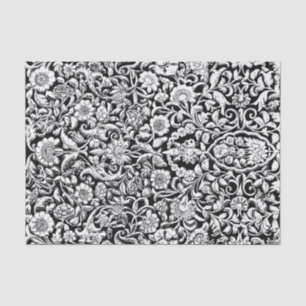 De Seda Papel tapicería Antiguo Decoupage blanco negro