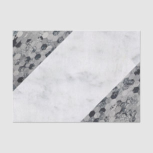 De Seda Papel tapicero Mármol blanco gris negro