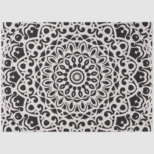 De Seda Papel tapicero Tribal Mandala G385 (Anverso)