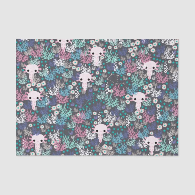 De Seda Papel tapón Axolotl (Anverso)