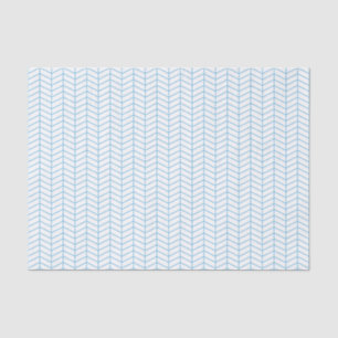 De Seda Papel tapón Chevron - Azul claro en blanco
