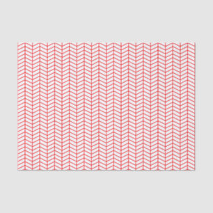 De Seda Papel tapón Chevron - Rojo en blanco
