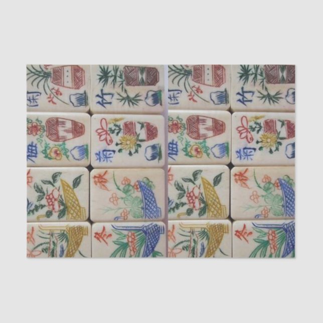 De Seda Papel tapón Mahjong (Anverso)