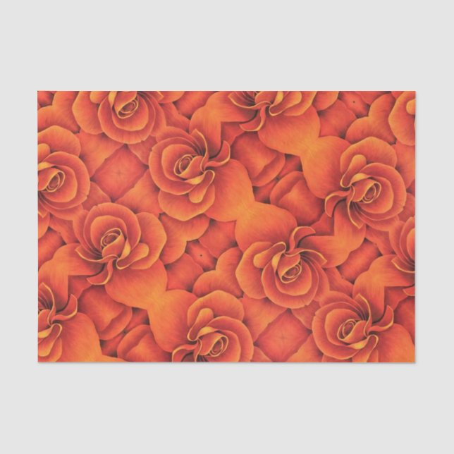 De Seda Papel tapón - Naranja Begonia (Anverso)
