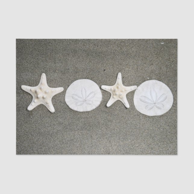 De Seda Papel Tejido Beach X y O's (Anverso)