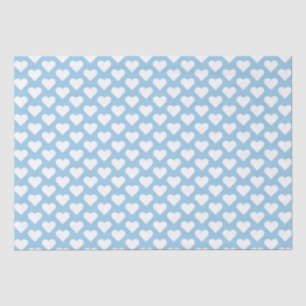 De Seda Papel Tejido del patrón del corazón azul brillante