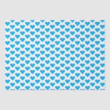 Papel Tejido del patrón del corazón azul brillante