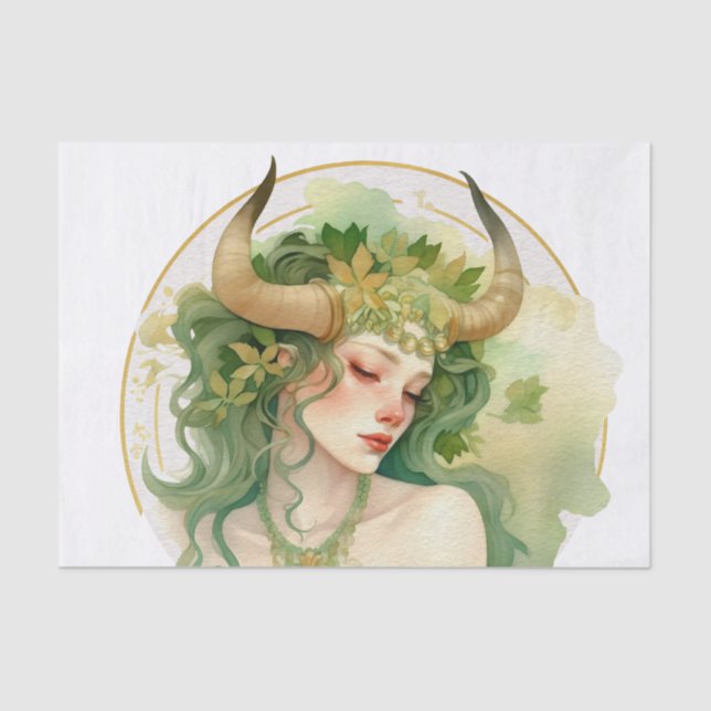De Seda Papel Tejido Taurus (Anverso)