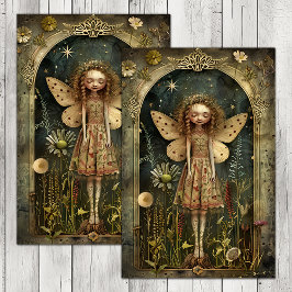 DE SEDA PAPEL TISSÚ PARA DECOUPAGE HADA DEL BOSQUE DELICAD