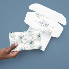 De Seda Papel tisú acuarela floral azul polvoriento