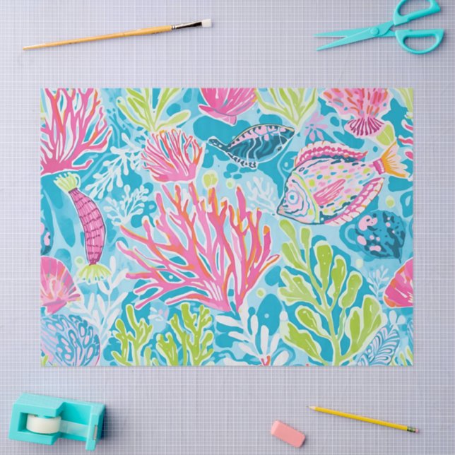 De Seda Papel tisú con gráfico elegante (Artesanía)