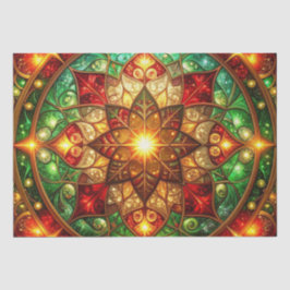 De Seda Papel tisú decorativo navideño verde rojo