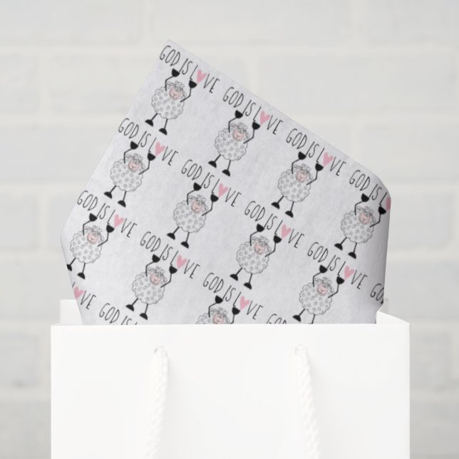 De Seda Papel tisú "Dios es AMOR" (Bolsa de regalo)