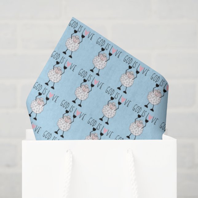De Seda Papel tisú "Dios es AMOR" (Bolsa de regalo)