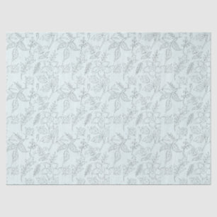 De Seda Papel tisú Diseño 6 Serie Floral Turquesa