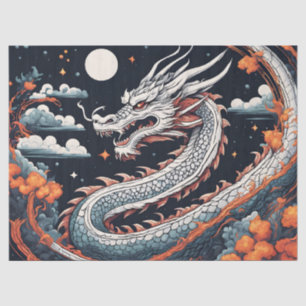 De Seda papel tisú dragón nocturno