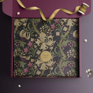 De Seda Papel tisú floral Art Nouveau William Morris Lily