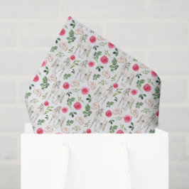 De Seda Papel tisú floral ecuestre rústico rosa