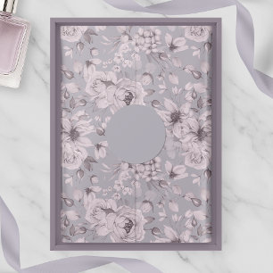 De Seda Papel tisú floral gris lavanda