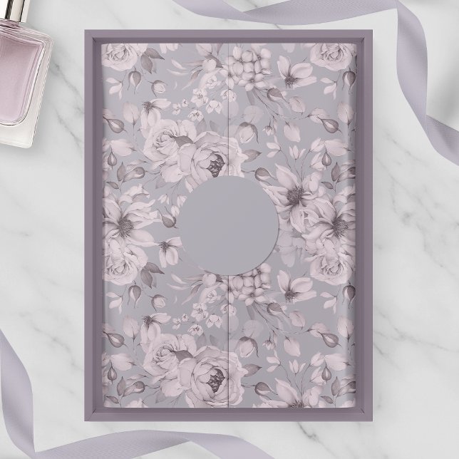De Seda Papel tisú floral gris lavanda  (Subido por el creador)