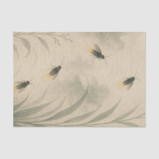 DE SEDA PAPEL TISÚ IMPRESIÓN LUCIÉRNAGA JAPONESA