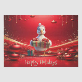 De Seda Papel tisú navideño vacaciones pato lindo