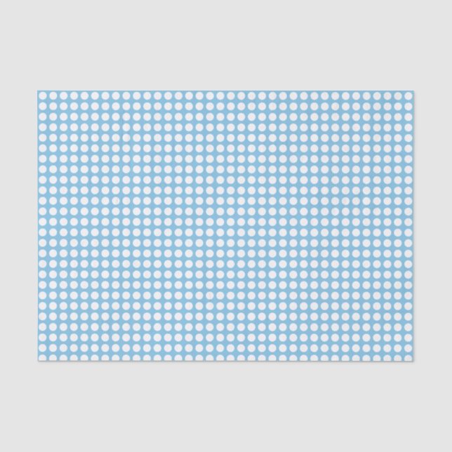 De Seda Puntos blancos en papel tisular azul claro (Anverso)